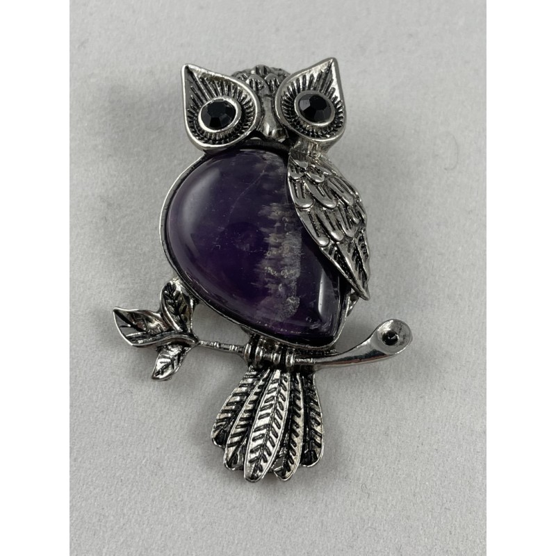Pendentif-broche chouette