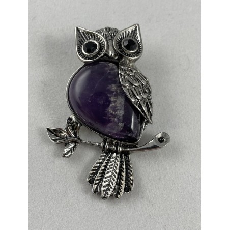 Pendentif-broche chouette