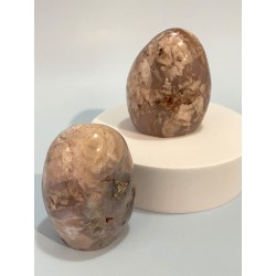 Formes libres en agate mousse rose 001 et 003
