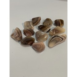 Agates rubanées polies
