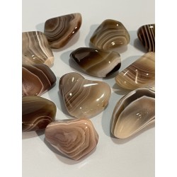 Agates rubanées polies