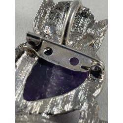 Pendentif-broche chouette