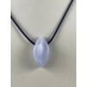 Cabochon en calcédoine bleue