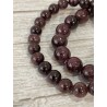 Bracelets en grenat almandin, perles 8 mm et 10 mm.
