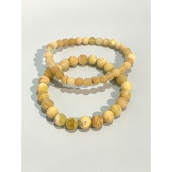 Bracelet en opale jaune, 6 mm facetté et 8 mm