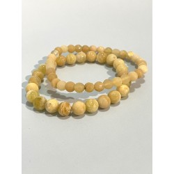 Bracelet en opale jaune, 6 mm facetté et 8 mm