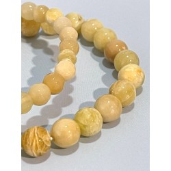 Bracelet en opale jaune, 6 mm facetté et 8 mm zoomé