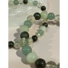 Bracelets abondances, en perles 6 mm et 8 mm zoomés. Composés de citrine naturelle, pyrite, jade de Chine et aventurine verte.