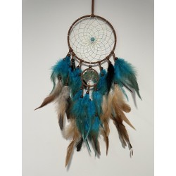 Attrape-rêves Terra – Bois, plumes naturelles & arbre de vie en aventurine.