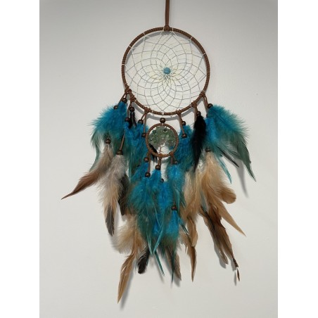 Attrape-rêves Terra – Bois, plumes naturelles & arbre de vie en aventurine.