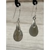 Boucles d'oreilles goutte en labradorite facettée naturelle avec crochets en argent 925.