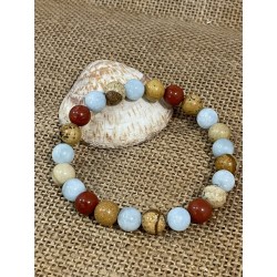 Bracelet Souffle d’été – harmonie de pierres naturelles aux tons lumineux.