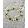 Bracelet en pierres naturelles aux couleurs de l’aube et de l’océan.