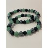 Le Sabreur Vert – Création artisanale en pierres naturelles, chaque bracelet présentant ses propres nuances et variations.