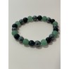 Le Sabreur Vert – Bracelet en aventurine verte, hématite et œil de faucon, pierres naturelles 8 mm.