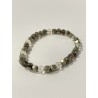 Le Trésor des Mers – Édition Pépite, bracelet en citrine, pyrite et quartz fumé, pierres naturelles 6 mm.