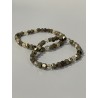 Le Trésor des Mers – Édition Pépite, bracelet en citrine, pyrite et quartz fumé. Existe en longueur 19 cm et 21 cm.