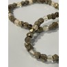 Détail des pyrites à l’aspect naturellement irrégulier de l’Édition Pépite du bracelet Le Trésor des Mers.