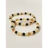 Pierres naturelles utilisées pour la création du bracelet L’Orage Endormi.