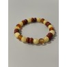 La Flamme Indomptable – Bracelet en jaspe rouge, calcite orange et cornaline, pierres naturelles 8 mm.
