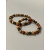Bracelet Le Gardien des Sables en jaspe paysage, jaspe rouge et larme d'Apache – existe en 19 cm et 21 cm de longueur.