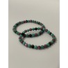 Bracelet L'Apothicaire Impériale en amazonite, lépidolite et obsidienne argentée – existe en 19 cm et 21 cm de longueur.