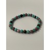 L'Apothicaire Impériale – Bracelet 6 mm en amazonite, lépidolite et obsidienne argentée.