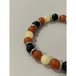 Détail de pierres qui composent le bracelet Le Cycle de la volonté.