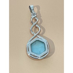 Vue arrière du pendentif en amazonite.