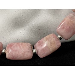 Bracelet rhodocrosite et argent