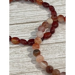 Bracelet sardoine galets ou 6 mm panaché