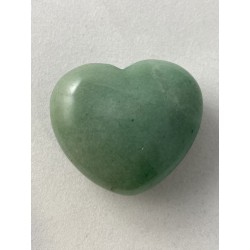 Galet cœur aventurine verte