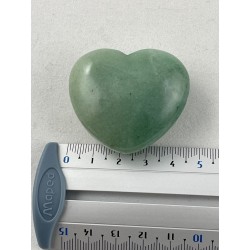 Galet cœur aventurine verte