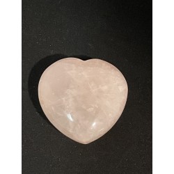 Galet cœur quartz rose