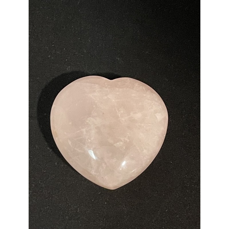Galet cœur quartz rose