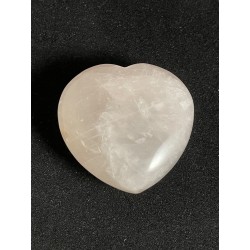 Galet cœur quartz rose