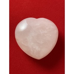 Galet cœur quartz rose
