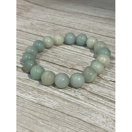Bracelet amazonite bleue 10 mm