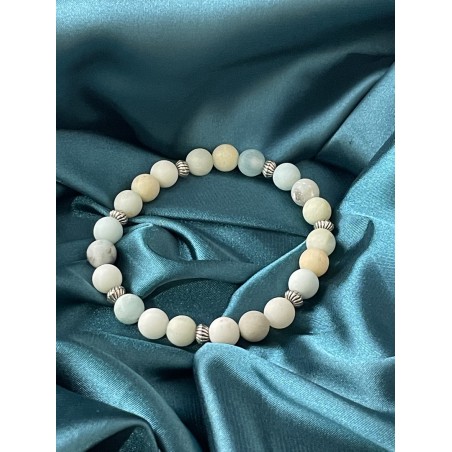 Bracelet amazonite et acier