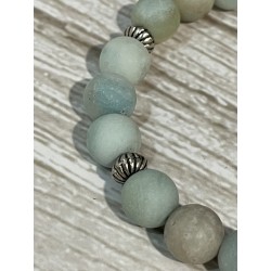 Bracelet amazonite et acier