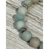 Bracelet amazonite et acier