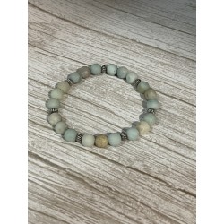 Bracelet amazonite et acier