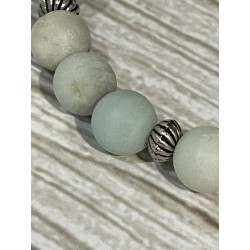 Bracelet amazonite et acier