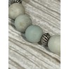 Bracelet amazonite et acier