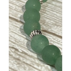 Bracelet aventurine verte et acier