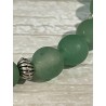 Bracelet aventurine verte et acier