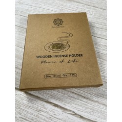 Porte encens bois Fleur de vie