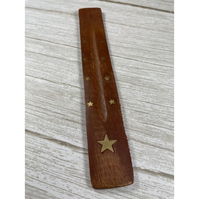 Porte encens bois allongé