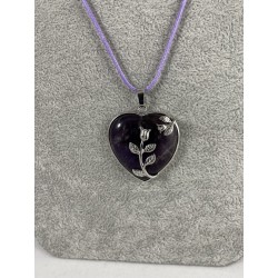 Pendentif coeur et roses...